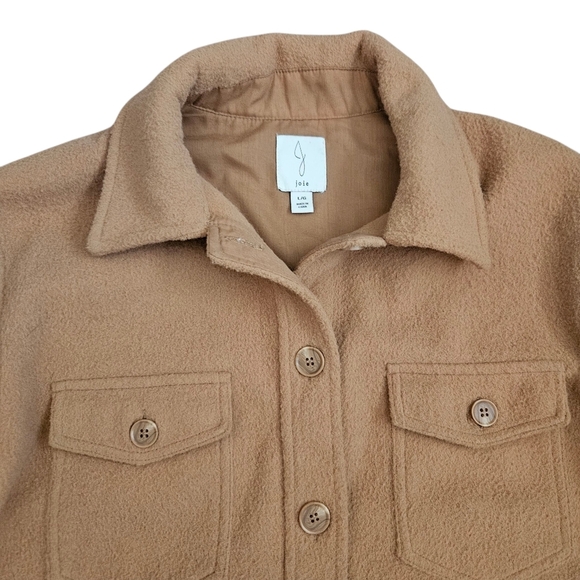 Joie Camel Oversized Shirt Shacket Jacket Large Fall Layering Camping Outdoor - Picture 2 of 11